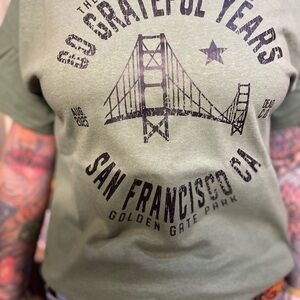 Green San Francisco Graphic T-Shirt Grateful Dead 60 anniversary